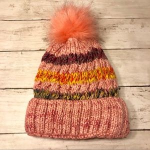 🆕 COZY Knit Fleece Lined Pom Beanie Pink